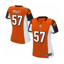 Women's Cincinnati Bengals #57 Germaine Pratt Game Orange Alternate Football Jersey