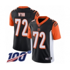 Men's Cincinnati Bengals #72 Kerry Wynn Black Team Color Vapor Untouchable Limited Player 100th Season Football Jersey