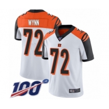 Men's Cincinnati Bengals #72 Kerry Wynn White Vapor Untouchable Limited Player 100th Season Football Jersey