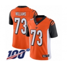 Men's Cincinnati Bengals #73 Jonah Williams Orange Alternate Vapor Untouchable Limited Player 100th Season Football Jersey