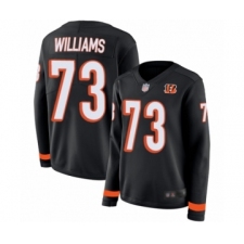 Women's Cincinnati Bengals #73 Jonah Williams Limited Black Therma Long Sleeve Football Jersey