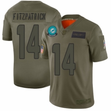 Men's Miami Dolphins #14 Ryan Fitzpatrick Limited Camo 2019 Salute to Service Football Jersey