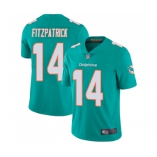 Youth Miami Dolphins #14 Ryan Fitzpatrick Aqua Green Team Color Vapor Untouchable Limited Player Football Jersey