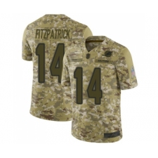 Youth Miami Dolphins #14 Ryan Fitzpatrick Limited Camo 2018 Salute to Service Football Jersey