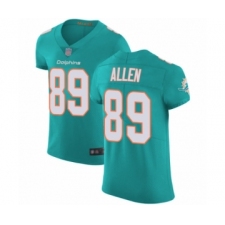 Men's Miami Dolphins #89 Dwayne Allen Aqua Green Team Color Vapor Untouchable Elite Player Football Jersey