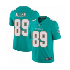 Men's Miami Dolphins #89 Dwayne Allen Aqua Green Team Color Vapor Untouchable Limited Player Football Jersey