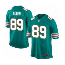 Men's Miami Dolphins #89 Dwayne Allen Game Aqua Green Alternate Football Jersey