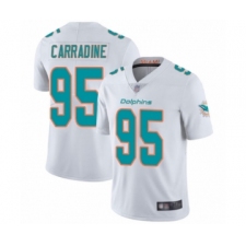 Youth Miami Dolphins #95 Tank Carradine White Vapor Untouchable Limited Player Football Jersey