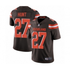 Men's Cleveland Browns #27 Kareem Hunt Brown Team Color Vapor Untouchable Limited Player Football Jersey
