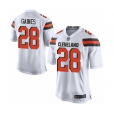 Men's Cleveland Browns #28 Phillip Gaines Game White Football Jersey