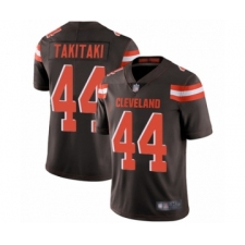 Men's Cleveland Browns #44 Sione Takitaki Brown Team Color Vapor Untouchable Limited Player Football Jersey