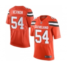 Men's Cleveland Browns #54 Olivier Vernon Elite Orange Alternate Football Jersey