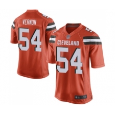 Men's Cleveland Browns #54 Olivier Vernon Game Orange Alternate Football Jersey