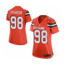 Women's Cleveland Browns #98 Sheldon Richardson Game Orange Alternate Football Jersey