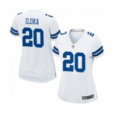 Women's Dallas Cowboys #20 George Iloka Game White Football Jersey