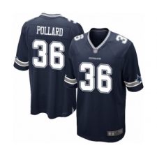 Men's Dallas Cowboys #36 Tony Pollard Game Navy Blue Team Color Football Jersey
