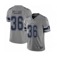Men's Dallas Cowboys #36 Tony Pollard Limited Gray Inverted Legend Football Jersey