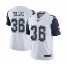 Men's Dallas Cowboys #36 Tony Pollard Limited White Rush Vapor Untouchable Football Jersey