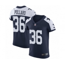 Men's Dallas Cowboys #36 Tony Pollard Navy Blue Alternate Vapor Untouchable Elite Player Football Jersey