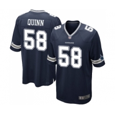 Men's Dallas Cowboys #58 Robert Quinn Game Navy Blue Team Color Football Jersey