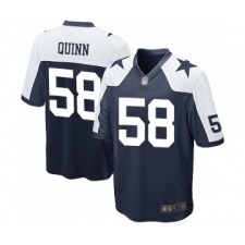 Men's Dallas Cowboys #58 Robert Quinn Game Navy Blue Throwback Alternate Football Jersey