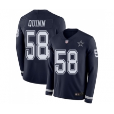 Men's Dallas Cowboys #58 Robert Quinn Limited Navy Blue Therma Long Sleeve Football Jersey