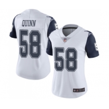 Women's Dallas Cowboys #58 Robert Quinn Limited White Rush Vapor Untouchable Football Jersey