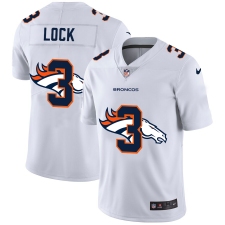Men's Denver Broncos #3 Drew Lock White Nike White Shadow Edition Limited Jersey