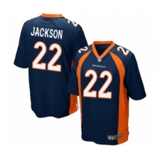Men's Denver Broncos #22 Kareem Jackson Game Navy Blue Alternate Football Jersey