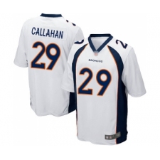 Men's Denver Broncos #29 Bryce Callahan Game White Football Jersey