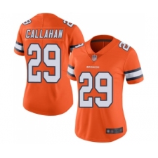 Women's Denver Broncos #29 Bryce Callahan Limited Orange Rush Vapor Untouchable Football Jersey