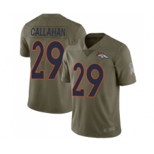 Youth Denver Broncos #29 Bryce Callahan Limited Olive 2017 Salute to Service Football Jersey