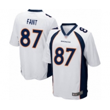 Men's Denver Broncos #87 Noah Fant Game White Football Jersey