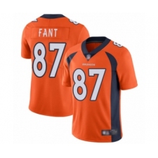 Men's Denver Broncos #87 Noah Fant Orange Team Color Vapor Untouchable Limited Player Football Jersey