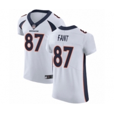 Men's Denver Broncos #87 Noah Fant White Vapor Untouchable Elite Player Football Jersey
