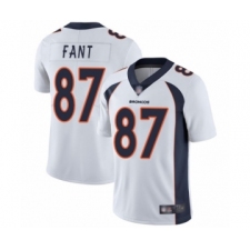 Men's Denver Broncos #87 Noah Fant White Vapor Untouchable Limited Player Football Jersey