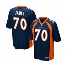 Men's Denver Broncos #70 Ja'Wuan James Game Navy Blue Alternate Football Jersey