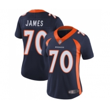 Women's Denver Broncos #70 Ja Wuan James Navy Blue Alternate Vapor Untouchable Limited Player Football Jersey