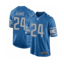 Men's Detroit Lions #24 Andrew Adams Game Blue Team Color Football Jersey