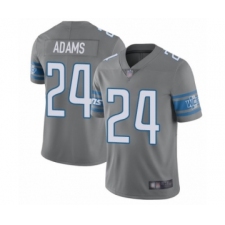 Men's Detroit Lions #24 Andrew Adams Limited Steel Rush Vapor Untouchable Football Jersey