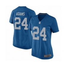 Women's Detroit Lions #24 Andrew Adams Game Blue Alternate Football Jersey