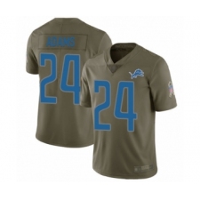 Youth Detroit Lions #24 Andrew Adams Limited Olive 2017 Salute to Service Football Jersey