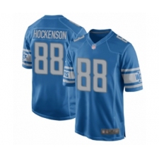 Men's Detroit Lions #88 T.J. Hockenson Game Blue Team Color Football Jersey