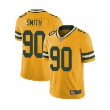 Men's Green Bay Packers #90 Za'Darius Smith Limited Gold Rush Vapor Untouchable Football Jersey