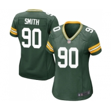 Women's Green Bay Packers #90 Za'Darius Smith Game Green Team Color Football Jersey