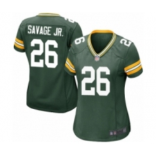 Women's Green Bay Packers #26 Darnell Savage Jr. Game Green Team Color Football Jersey