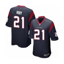 Men's Houston Texans #21 Bradley Roby Game Navy Blue Team Color Football Jersey