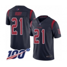 Men's Houston Texans #21 Bradley Roby Limited Navy Blue Rush Vapor Untouchable 100th Season Football Jersey