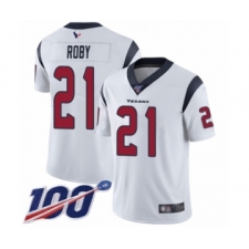 Men's Houston Texans #21 Bradley Roby White Vapor Untouchable Limited Player 100th Season Football Jersey