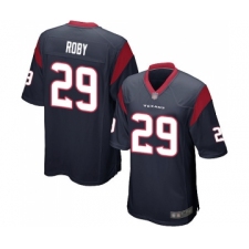 Men's Houston Texans #29 Bradley Roby Game Navy Blue Team Color Football Jersey
